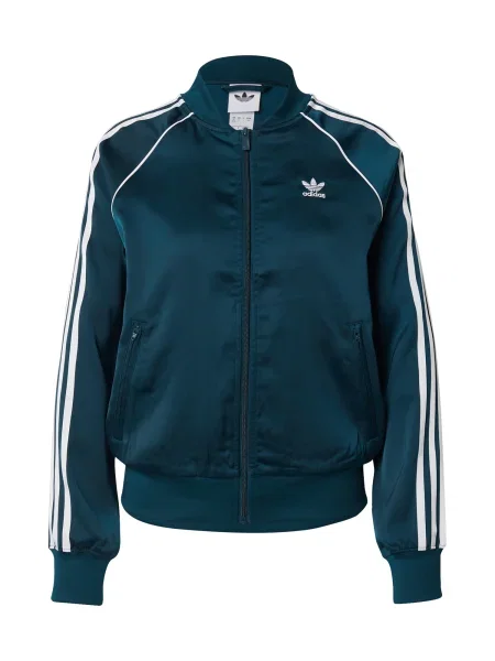 Satenski sportski komplet Adidas Originals sa dugačkim rukavima zelena