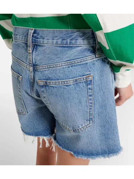 Lung pantaloni scurți din denim Frame albastru