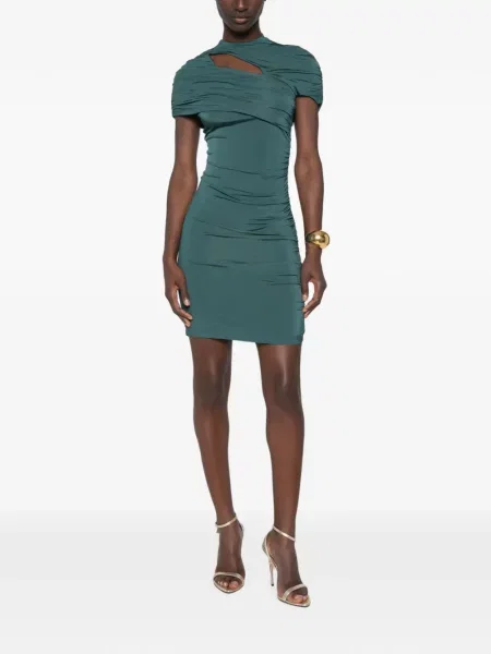 Rochie Balmain drapată verde