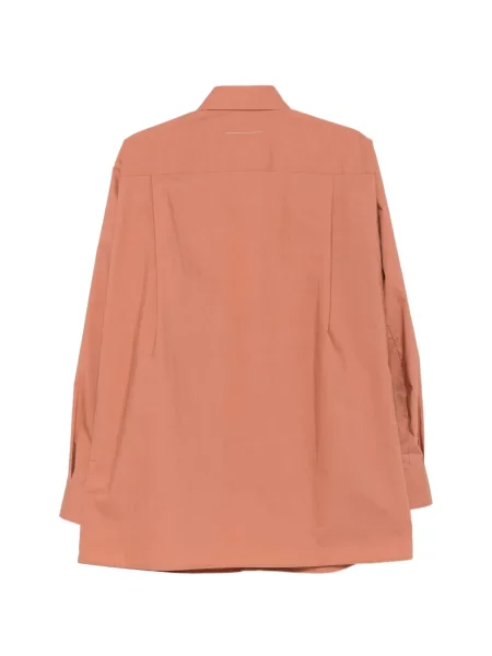 Košulja Mm6 Maison Margiela s vezom smeđa