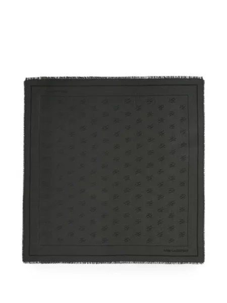 Fular Karl Lagerfeld cu imagine din jacard negru