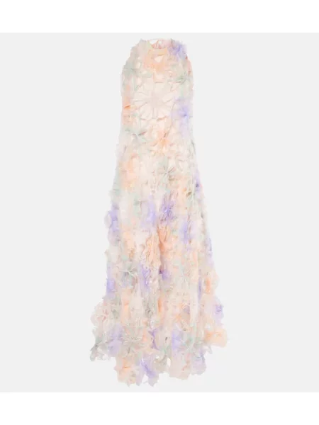 Maksi sukienka maxi Susan Fang w kwiatki garniturowa