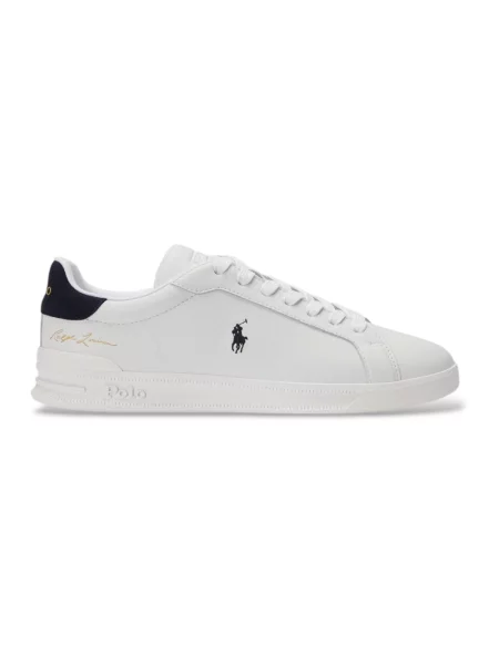 Sneakersy Ralph Lauren Court skórzane niebieskie