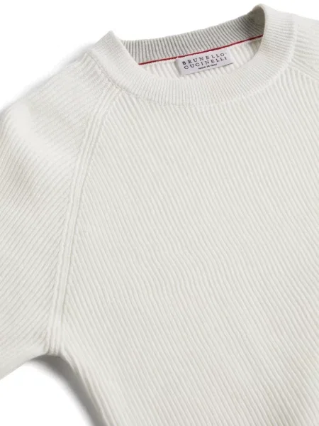 Sweter dziecięcy Brunello Cucinelli biały