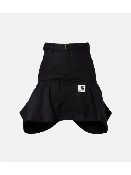 Fustă Sacai din canvas negru