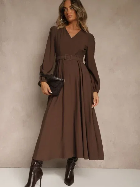Rochie Orille maro