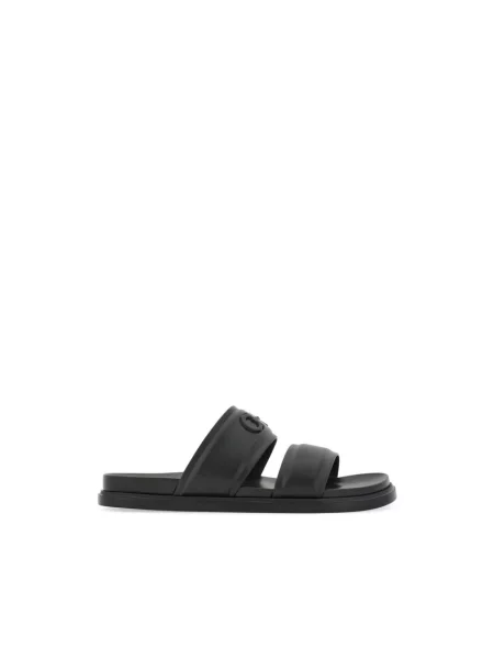 Klapki Ferragamo bez obcasa czarne