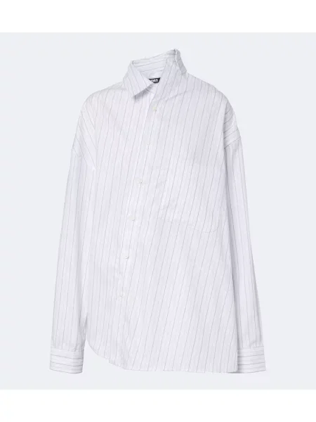 Cămașă Jacquemus asimetrică alb