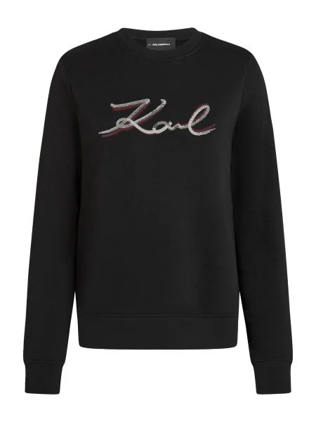 Karl Lagerfeld bluză cu imprimeu negru