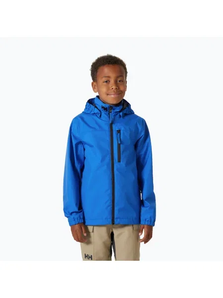 Детско ветроходно яке Helly Hansen Crew Hooded JR cobalt синьо