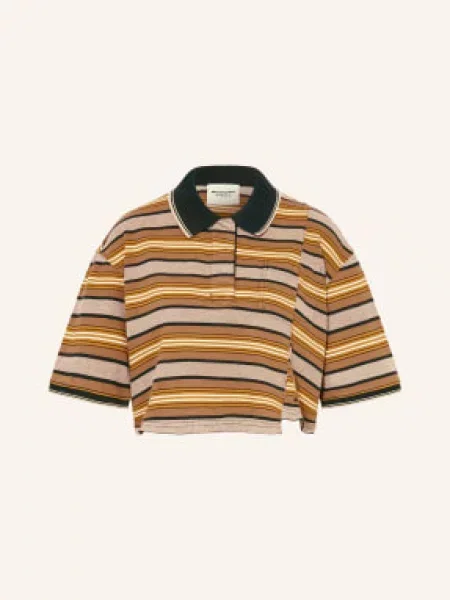 Marant Étoile Koszulka Polo Z Dżerseju Zewel pink czarna