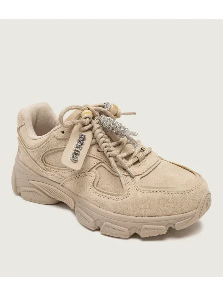 Guess Sneakers Irrina | piele întoarsă bej