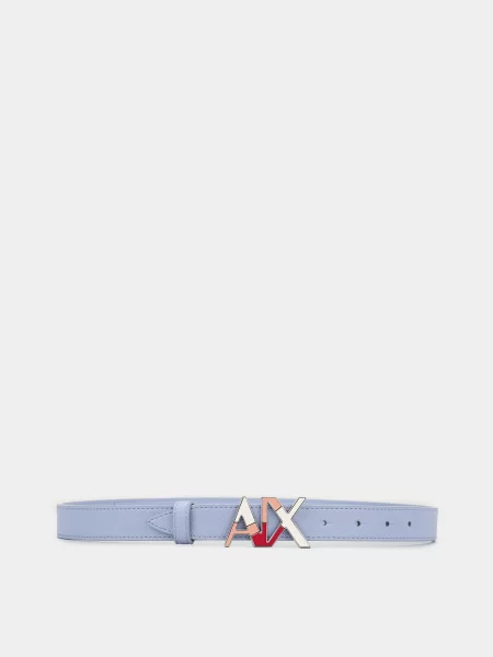 Ремінь Armani Exchange з ремінцями блакитний