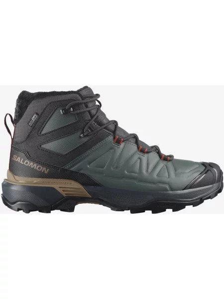 Buty trekkingowe Salomon X Ultra Snowpilot Waterproof ciemnozielony brązowy 40 czarny