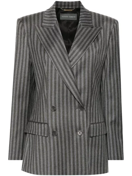 Фланелен блейзър Alberta Ferretti сиво