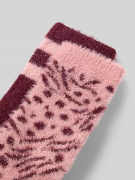 Skarpety o puszystym wyglądzie model Cozy w zestaw 2 szt. Camano różowe