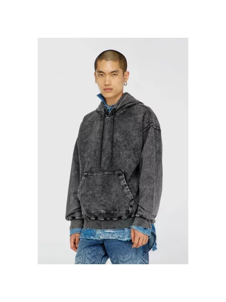Bluza z kapturem Diesel z kapturem czarna