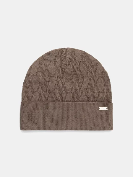 Armani Exchange gyapjú sapka barna