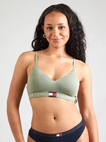 Tommy Hilfiger športová podprsenka s elastanom zelená