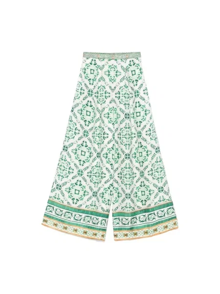 Jedwabne wielobarwność spodnie Camilla z cekinami