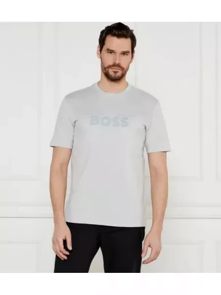 BOSS GREEN Tricou Tee DropNeedle verde