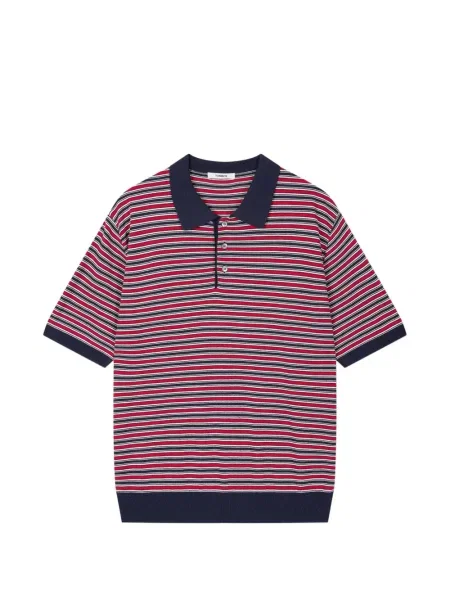 Tricou polo Tomboy cu dungi roșu
