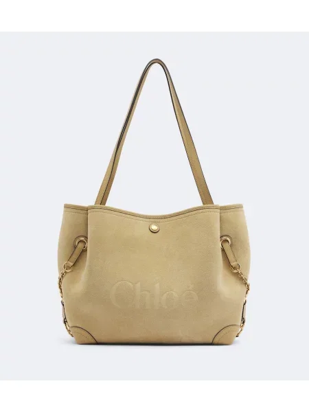 Szarvasbőr shopper táska Chloe bézs