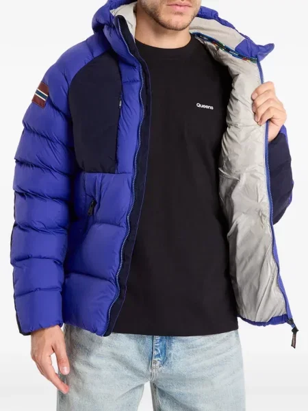 Geacă Napapijri cu glugă albastru