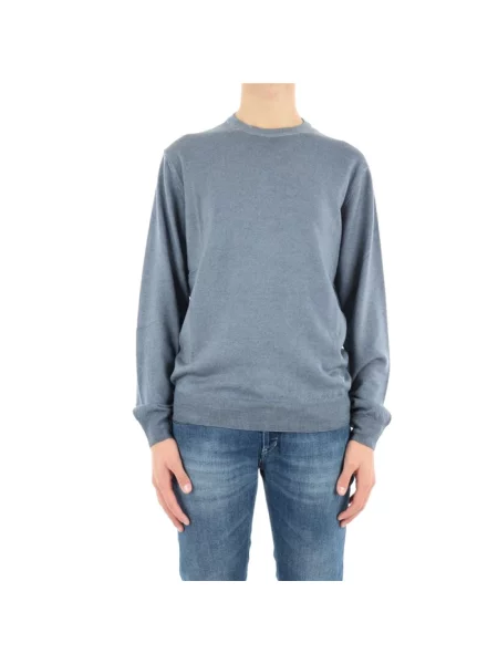 Sweter Woolrich wełniany niebieski