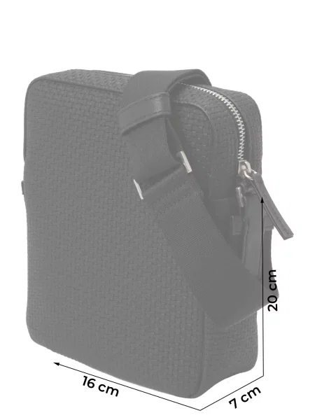 Calvin Klein Geantă crossover Embossed Woven Reporter negru