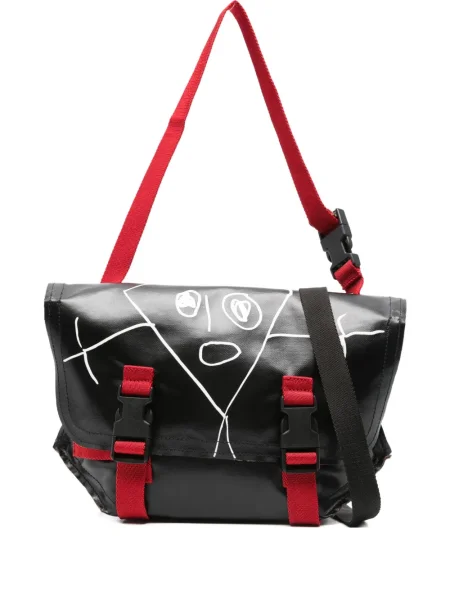 Чанта Plan C с принт с катарама черно