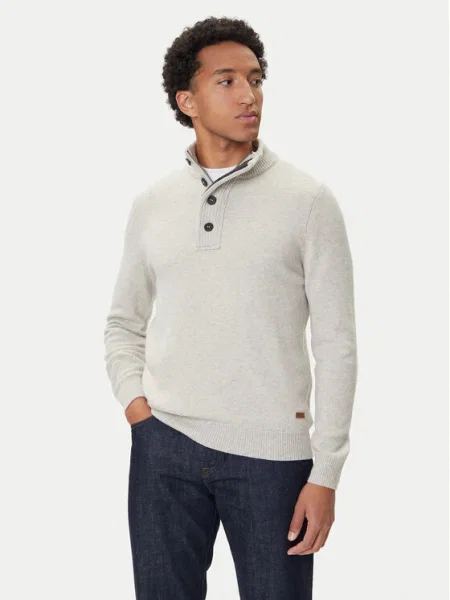 Barbour Pulover Patch Half Zip bej