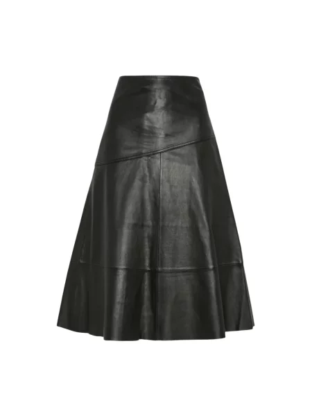 Spódnica skórzana Yves Salomon czarna
