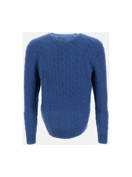 Sweter Polo Ralph Lauren wełniany niebieski