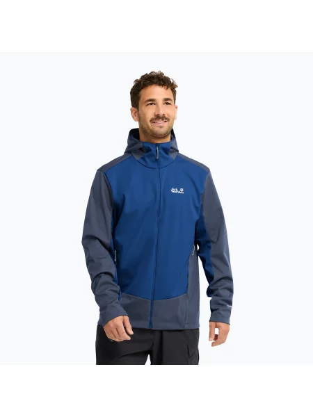 Geacă softshell pentru bărbați Jack Wolfskin Skyvail blue orchid albastru