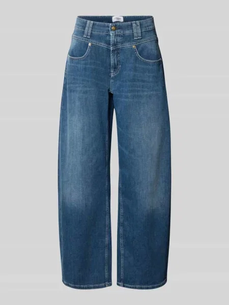 Jeansy barrel o kroju regular fit z mieszanki bawełny model ODELE' Cambio niebieskie