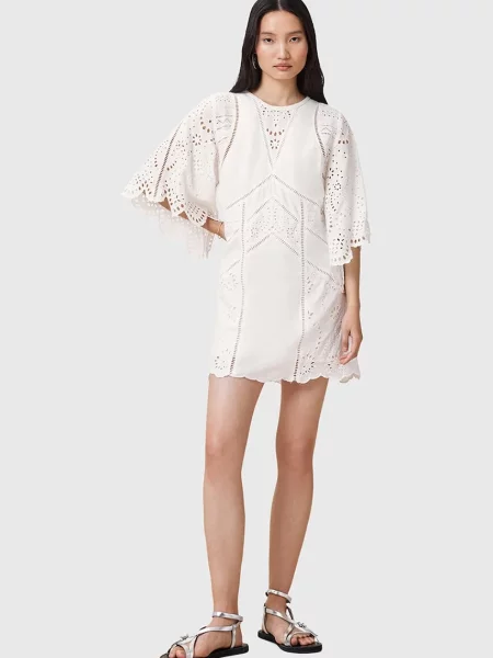 AllSaints sukienka LUCI mini prosta biały