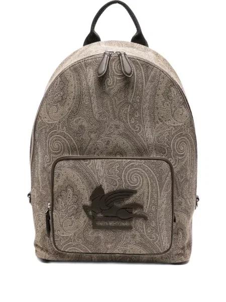 Rucsac Etro cu imagine cu model paisley maro