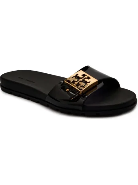 TORY BURCH Șlapi cu adaos de piele negru