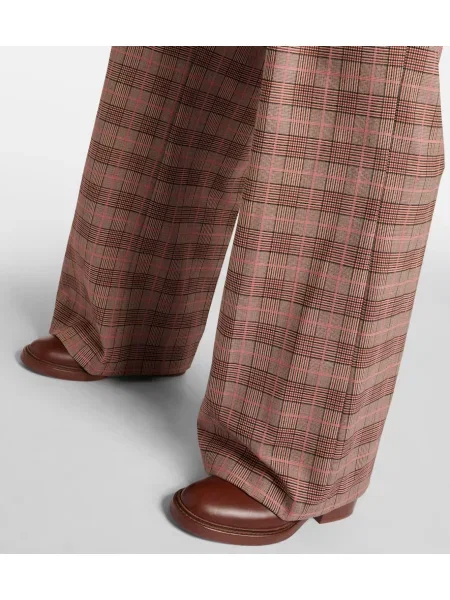Pantaloni Etro cu talie înaltă în carouri