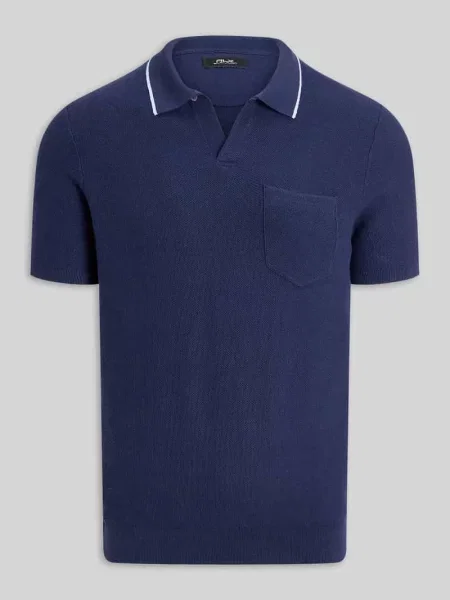 Koszulka polo o kroju relaxed fit z mieszanki bawełny Polo Ralph Lauren granatowe
