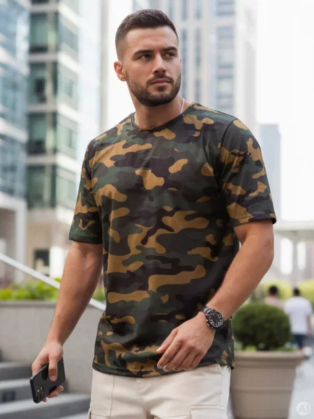 Koszulka moro khaki camouflage Dstreet