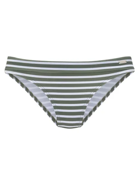 VENICE BEACH Slip costum de baie verde închis / murdar alb