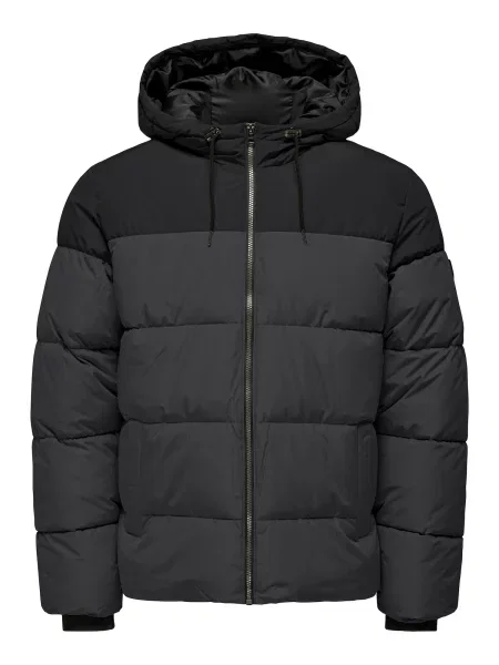 Only & Sons Geacă de primăvară-toamnă ONSMARLON gri închis negru