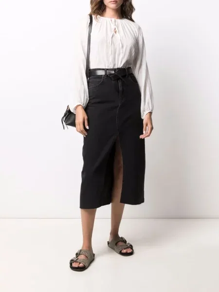Fustă din denim One Teaspoon negru