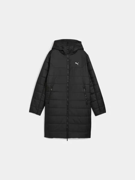 Демісезонна куртка PUMA Ess Hooded Padded Parka комбінований верх чорний