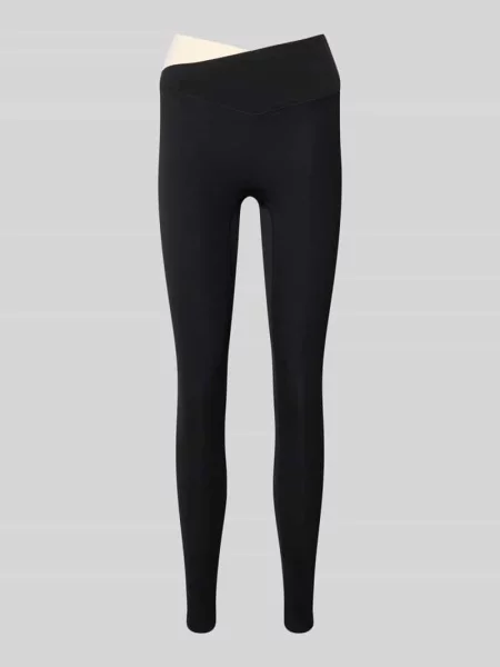 Legginsy z wysokim stanem w asymetrycznym wyglądzie P.e Nation czarne