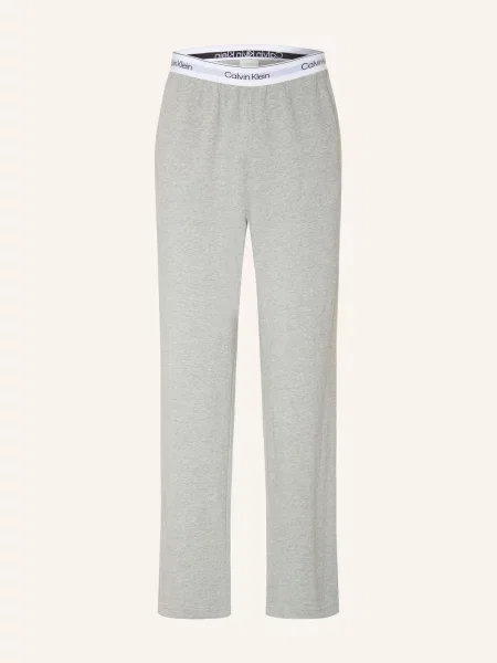 Calvin Klein Spodnie Do Spania grau białe