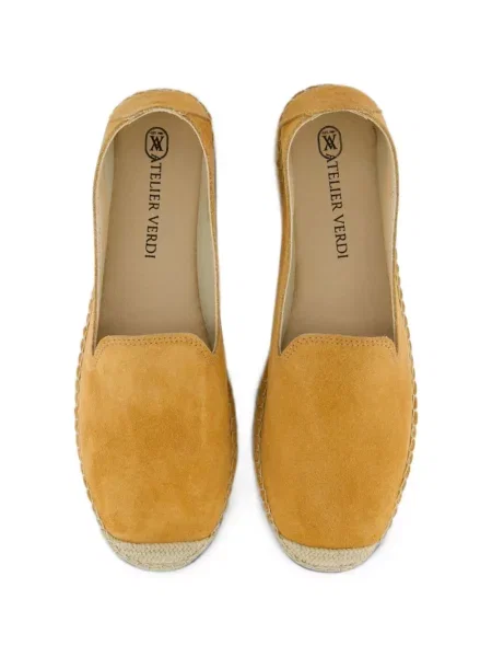 Espadrile Atelier Verdi din piele de căprioară galben