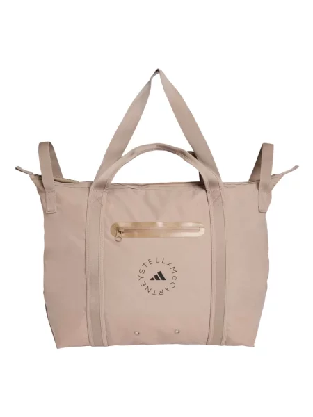 Shopperka Adidas By Stella Mccartney z logo beżowa